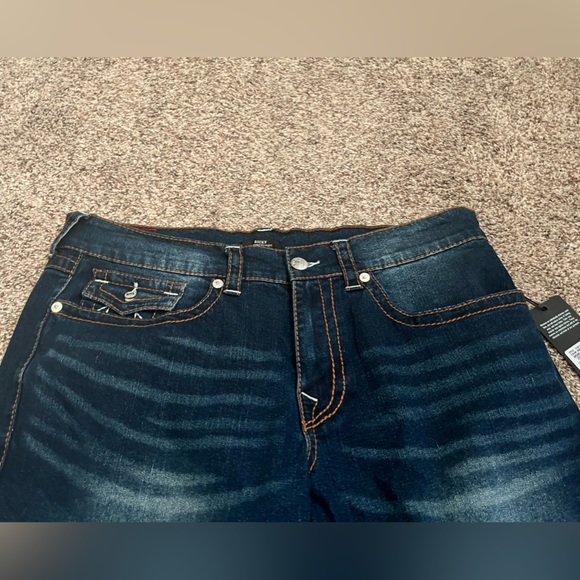 NEW “DARK GLACIAL RICKY BIG T FLAPS” true religion jeans. - Picture 2 of 6